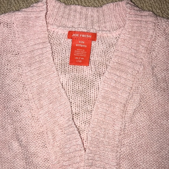 joe fresh pink sweater